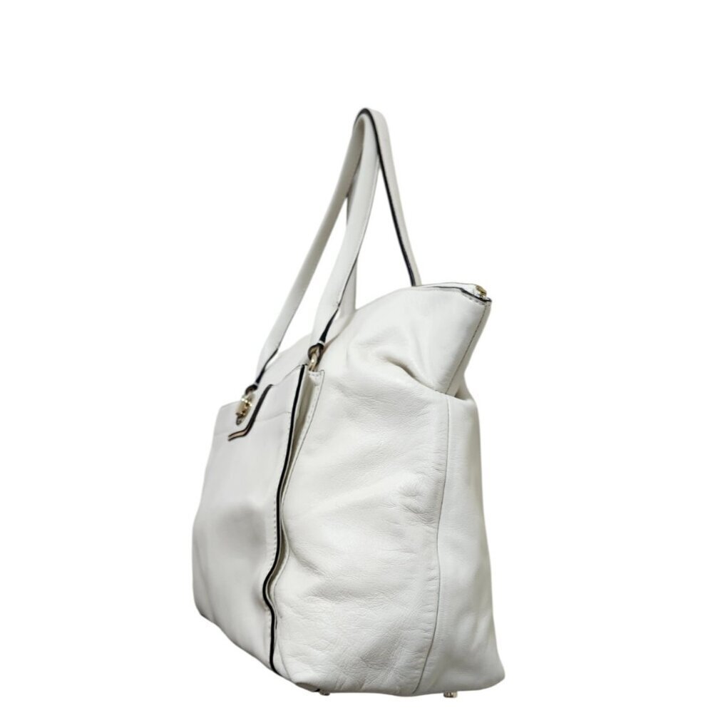 Kate Spade Hampton Road Janie Bag White Leather Satchel Shoulder Bag - Picture 6 of 15
